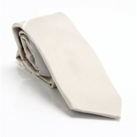 DKNY Men Hi Vis Angled Panel Skinny Neck Tie Silk Accessory, Beige