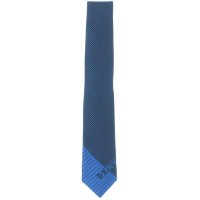 DKNY Mens Crosswalk Silk Blend Striped Neck Tie Blue