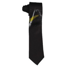 DKNY Men’s Neck Tie Silk Photo Realistic NYP Accessory Skinny, Black