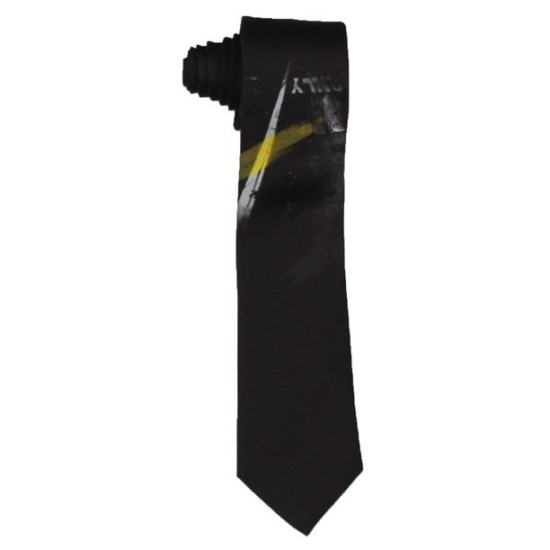  Men’s Neck Tie Silk Photo Realistic NYP Accessory Skinny, Black