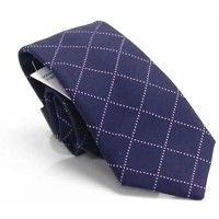 DKNY Mens Silk Blend Desaturated Check Neck Tie