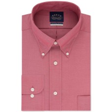 Eagle Men’s Big & Tall Classic-Fit Stretch Collar Non-Iron Solid Dress Shirt (Bordeaux 20, 35-36)