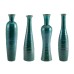  Ceramic Decorative Vase Set 4-Piece, Teal 5282463