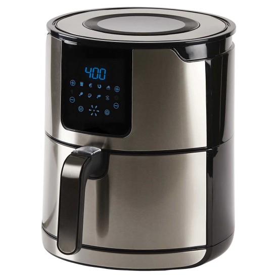  4 QT Digital Display Air Fryer, Silver ELAF4