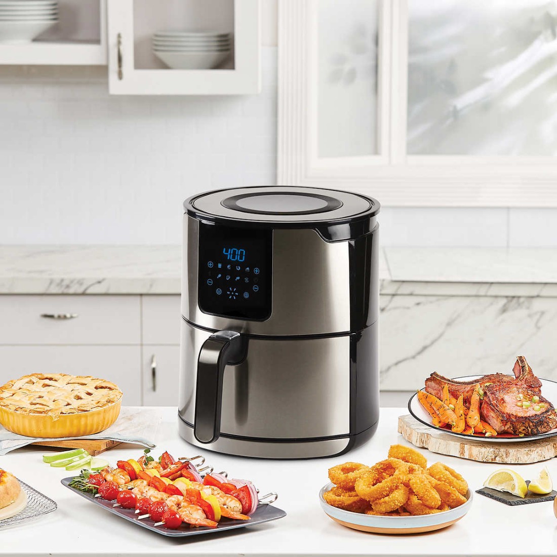 Emeril Lagasse 4 QT Digital Display Air Fryer, Silver ELAF4