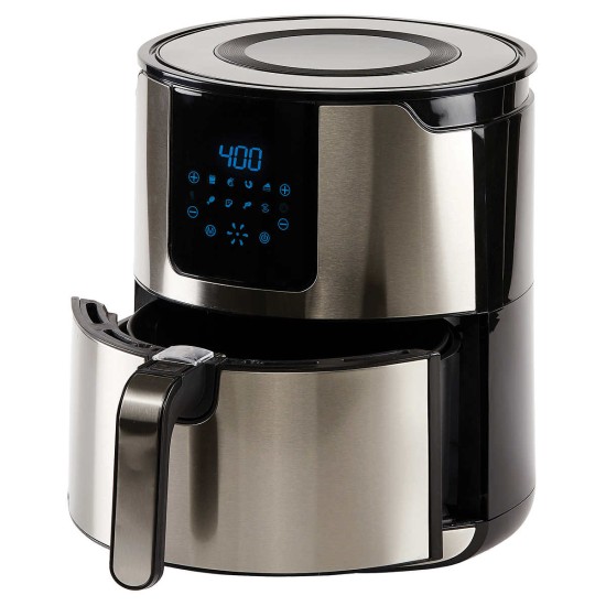  4 QT Digital Display Air Fryer, Silver ELAF4