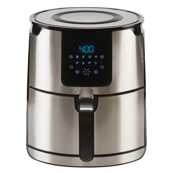  4 QT Digital Display Air Fryer, Silver ELAF4