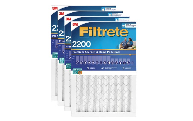  3M 2200 Series 4-Pack Filter, Reduces Airborne Dust, Allergens, Bacteria & Viruses, 20 x 30 x 1
