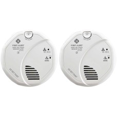 First Alert BRK Hardwired Talking Photoelectric Smoke and Carbon Monoxide (CO) Detector 120-volt, 2-Pack