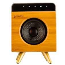 Gemini High Efficiency Full Range Driver Bamboo Rechargeable Bluetooth Speaker with Built-in Mic, BRS-130