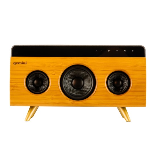 High Efficiency Full Range Driver Bamboo Rechargeable Bluetooth Speaker with Built-in Mic, BRS-330