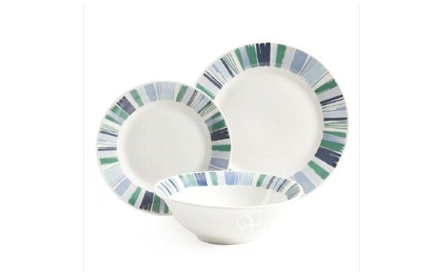  Orleans 12-pc. Ceramic Dinnerware Set, Blue
