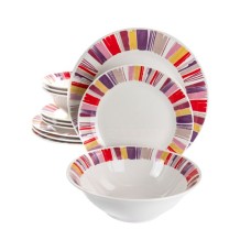 Gibson Home Orleans 12-pc. Ceramic Dinnerware Set, Red