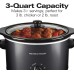  3 qt. Stoneware Slow Cooker 33231, Black