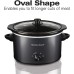  3 qt. Stoneware Slow Cooker 33231, Black