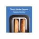  Expert-Toast 2 Slice Toaster, Adjustable Settings and Longer Slot, Black