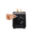  Expert-Toast 2 Slice Toaster, Adjustable Settings and Longer Slot, Black