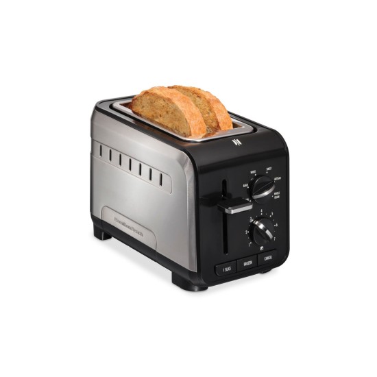  Expert-Toast 2 Slice Toaster, Adjustable Settings and Longer Slot, Black