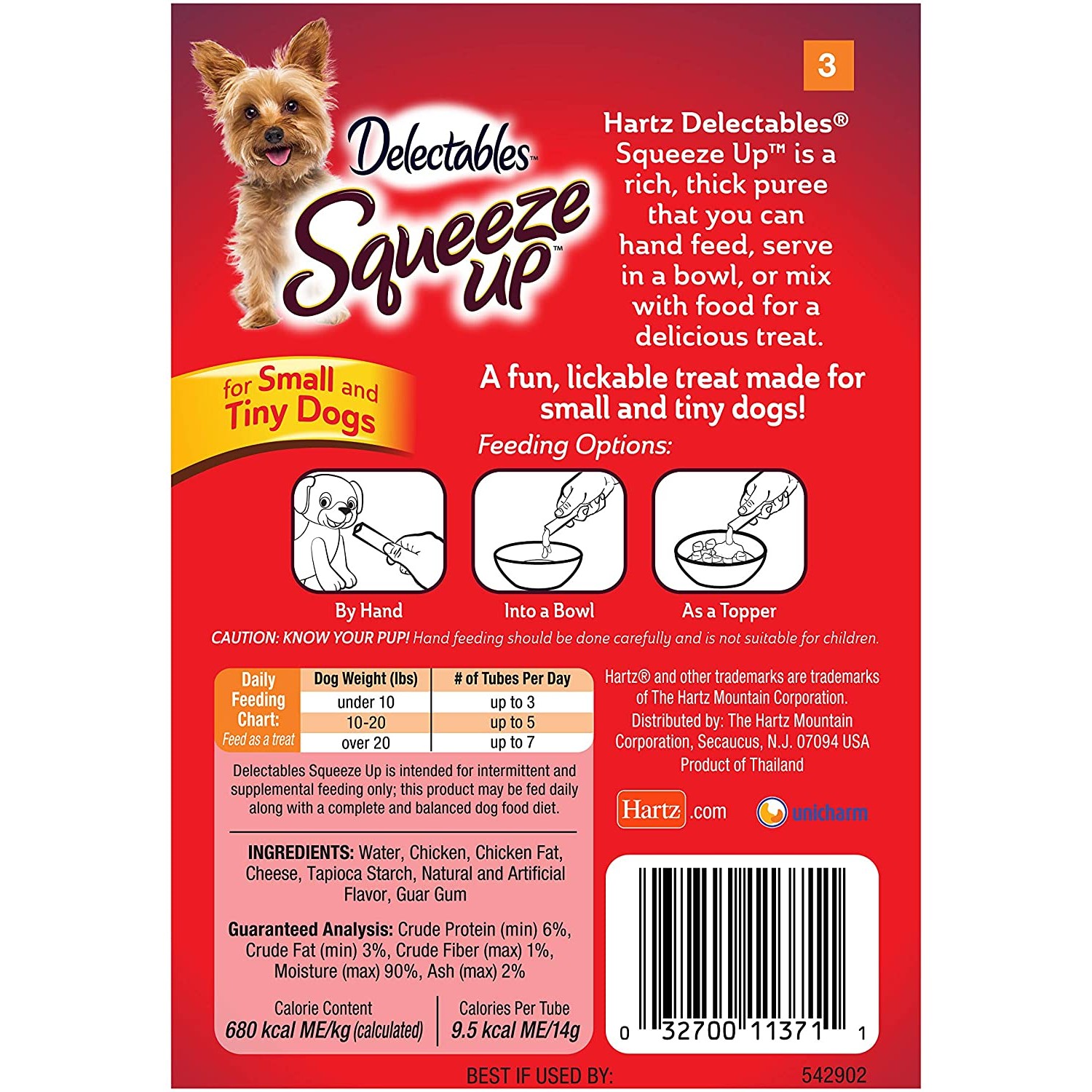 Hartz Dog Delectables Squeeze Up Lickable Wet Dog Treats for Small