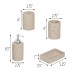 Honey-Can-Do Bath Accessory Set Cement, 4-Pack Gray BTH-08730