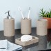Honey-Can-Do Bath Accessory Set Cement, 4-Pack Gray BTH-08730