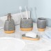 -Can-Do Bath Accessory Set Speckled 4-Pack, Gray BTH-08731