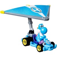 Hot Wheels Light Blue Yoshi Pipe Frame Wuth Super Glider, Multi