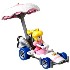 Hot Wheels Mario Kart Princess Peach B-Dasher Peach Parasol Glinder, Multi