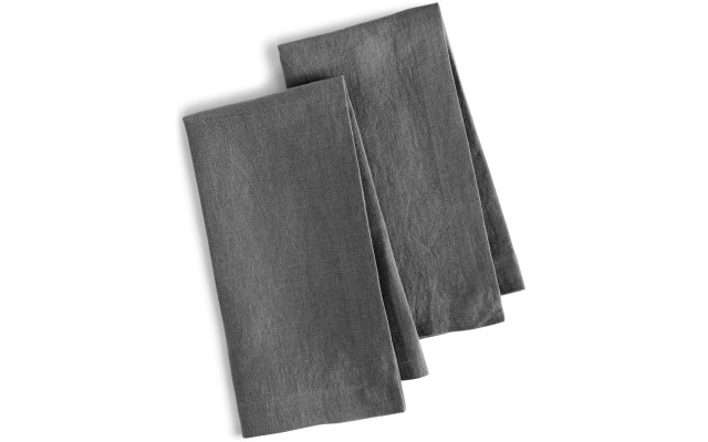  Linen 2-Pc. Modern Gray Napkins
