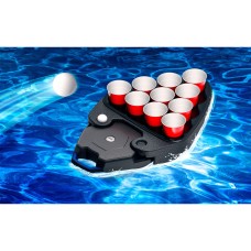 ION Audio Party 2-Pack Float Waterproof Boombox That Floats with Cupholders and Pong Tray, Black IP107P