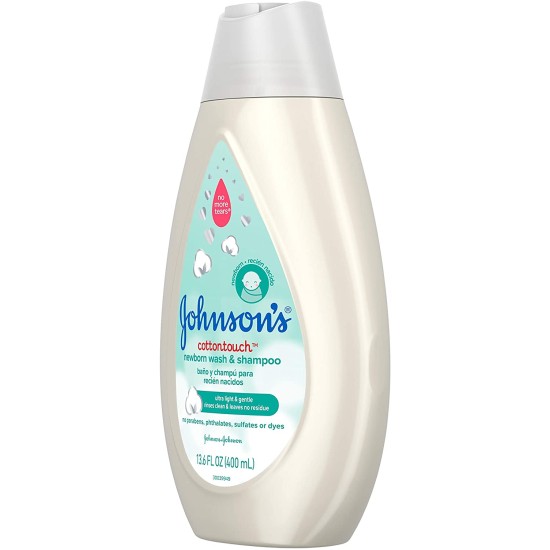 Johnson’s Baby CottonTouch Newborn Body Wash & Shampoo, 13.6 Fl Oz