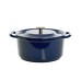  Oak Park Cast Iron Dutch Oven with Lid and Glass Steamer, 5-Quart, Blue