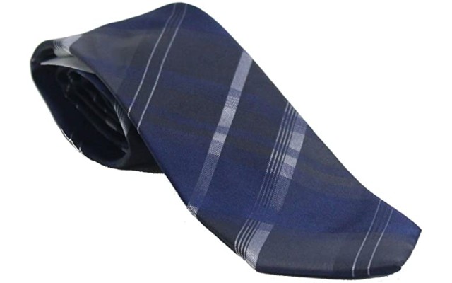  Reaction Men’s Patchwork Grid Tie (Dark Blue)