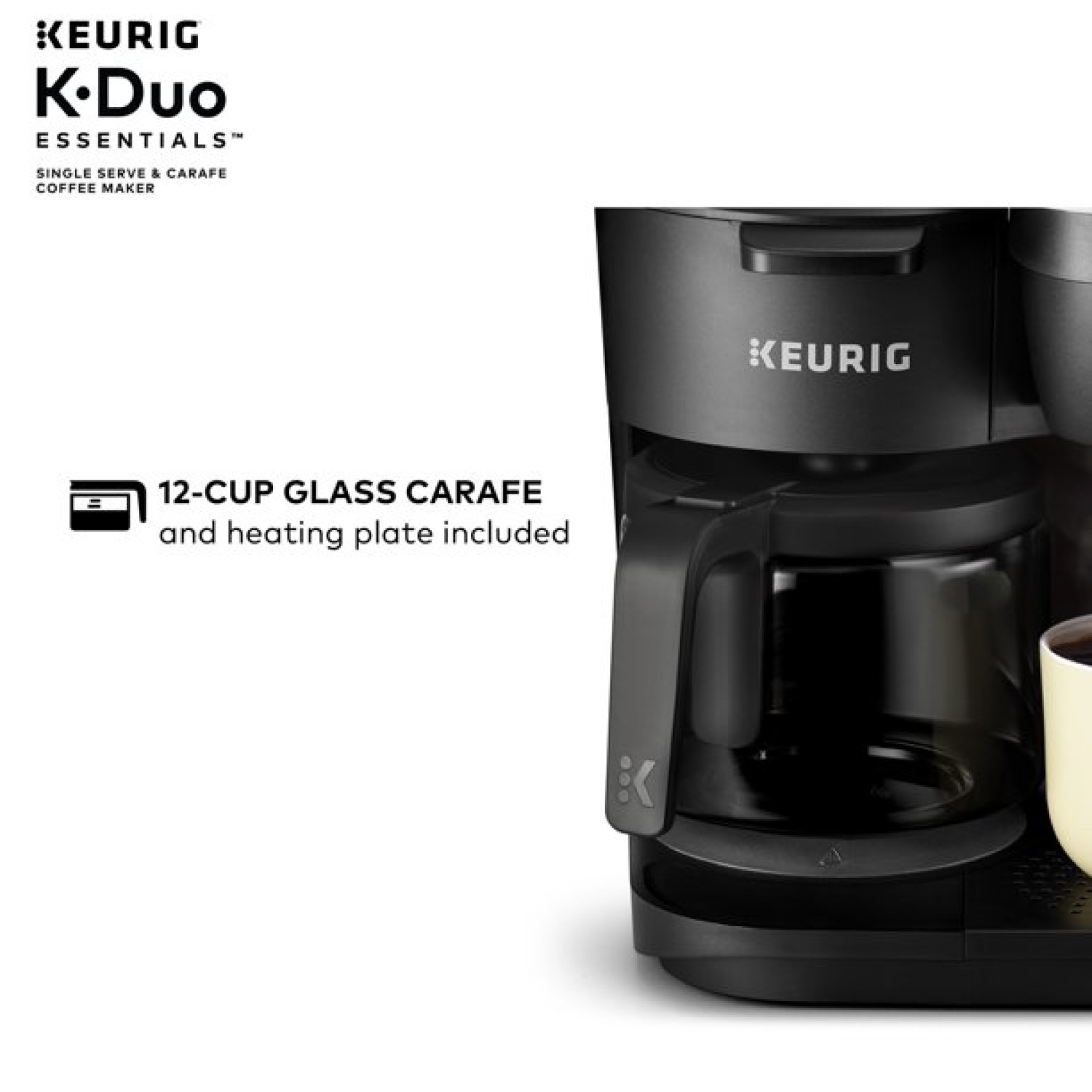 Keurig KDuo Essentials Single Serve & Carafe Coffee Maker, KCup Pod