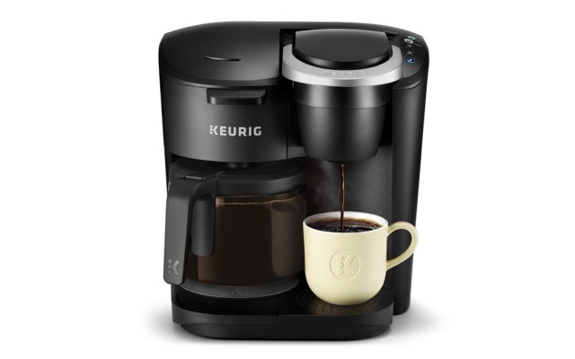  K-Duo Essentials Single Serve & Carafe Coffee Maker, K-Cup Pod & 12 Cup Brewer, Black