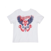 Kidsy Boys Renegades Graphic Printed Peruvian Cotton T-shirt – Short Sleeve, Crewneck, White, 4