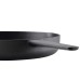  12” Pre-Seasoned Cast Iron Skillet, Black