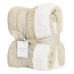  50” x 60” Cable Knit Throw, Beige