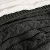  50” x 60” Cable Knit Throw, Gray