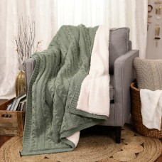 Life Comfort 50” x 60” Cable Knit Throw