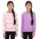  Youth Long Sleeve Tee, 2-Pack, Purple, Medium