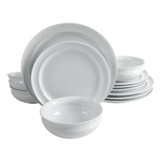 Martha Stewart Stoneware 12-piece Service for 4 Dinnerware Set, White