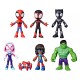  7-Pack Spidey and His Amazing Friends Heroes, Spidey, Miles Morales: Spider-Man, Ghost-Spider, Hulk, Black Panther, Ms.  and Trace-E