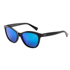 Maui Jim Canna Gloss Black Blue Hawaii 100% UV Polarized Unisex Sunglasses, B769-02