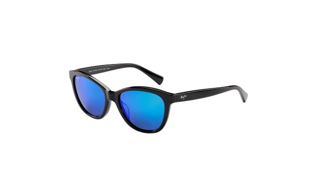  Canna Gloss Black Blue Hawaii 100% UV Polarized Unisex Sunglasses, B769-02