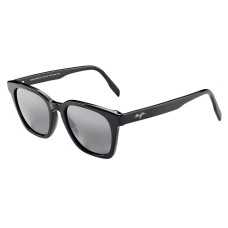 Maui Jim Shave Ice Gloss Black Neutral Grey Polarized 100% UV Unisex Sunglasses, 533-02
