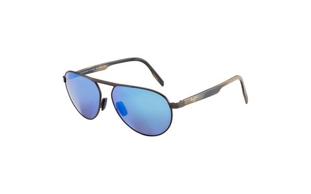  Swinging Bridges Brushed Dark Gunmetal Polarized 100% UV Unisex Sunglasses, H787-02C
