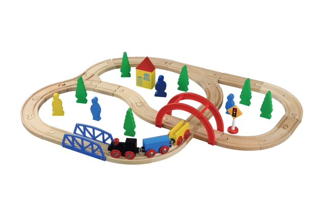 Maxim Enterprise 40-Pc. Wooden Train Set