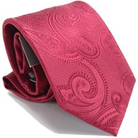 Michael Kors Men’s Alonso Large Paisley Neck Tie Silk Accessory Red