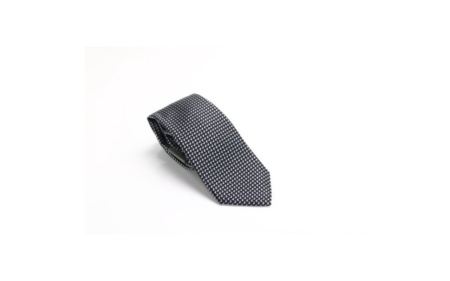  Mens Bicolor Arrow Silk Business Neck Tie, Black O/S